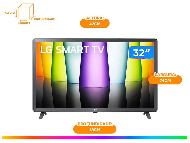Smart TV LG 32 LED HD USB HDMI Wi-fi Bluetooth HDR 10 ThinQ Ai